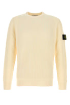 CREAM WOOL SWEATER Stone Island WHITE S