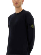 BLUE VIRGIN WOOL SWEATSHIRTS Stone Island