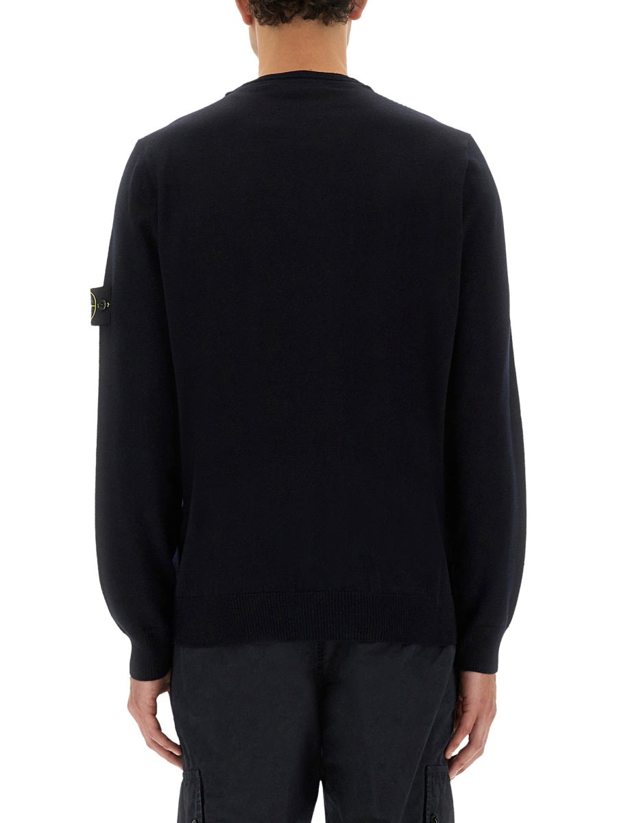 BLUE VIRGIN WOOL SWEATSHIRTS Stone Island BLUE S