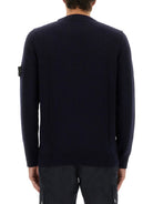 WOOL-BLEND CREW-NECK SWEATER Stone Island blue S