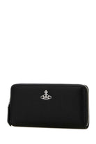 BLACK SYNTHETIC LEATHER WALLET Vivienne Westwood