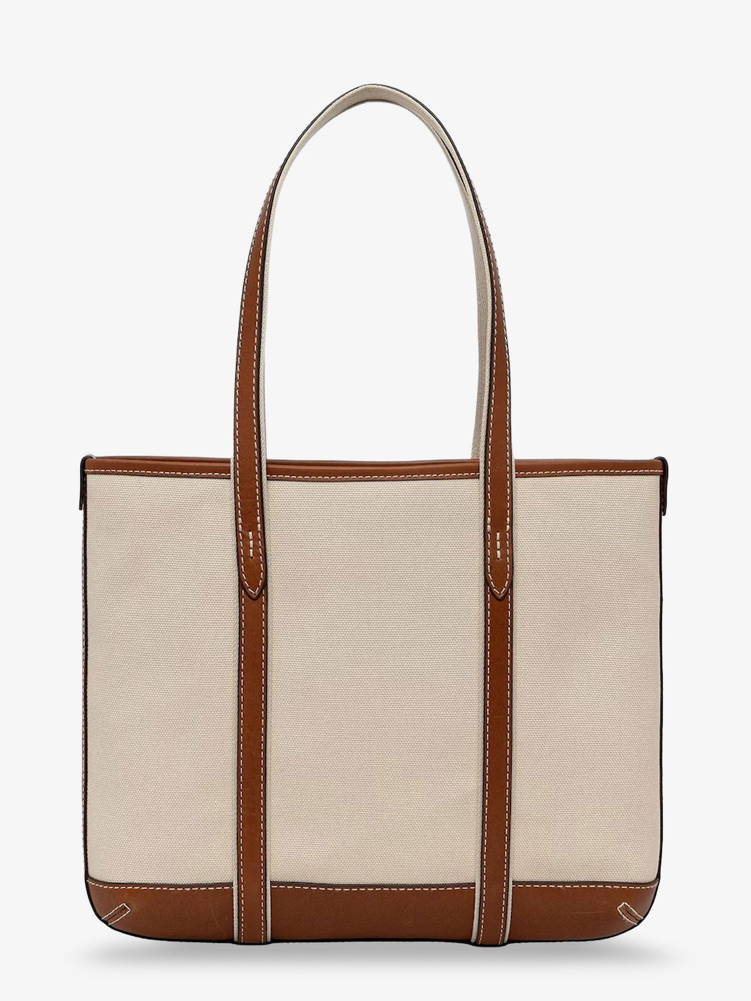 Polo Ralph Lauren canvas shoulder bag, close-up of embroidered logo detail