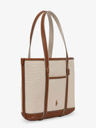 Polo Ralph Lauren canvas shoulder bag, interior view showing zip pocket