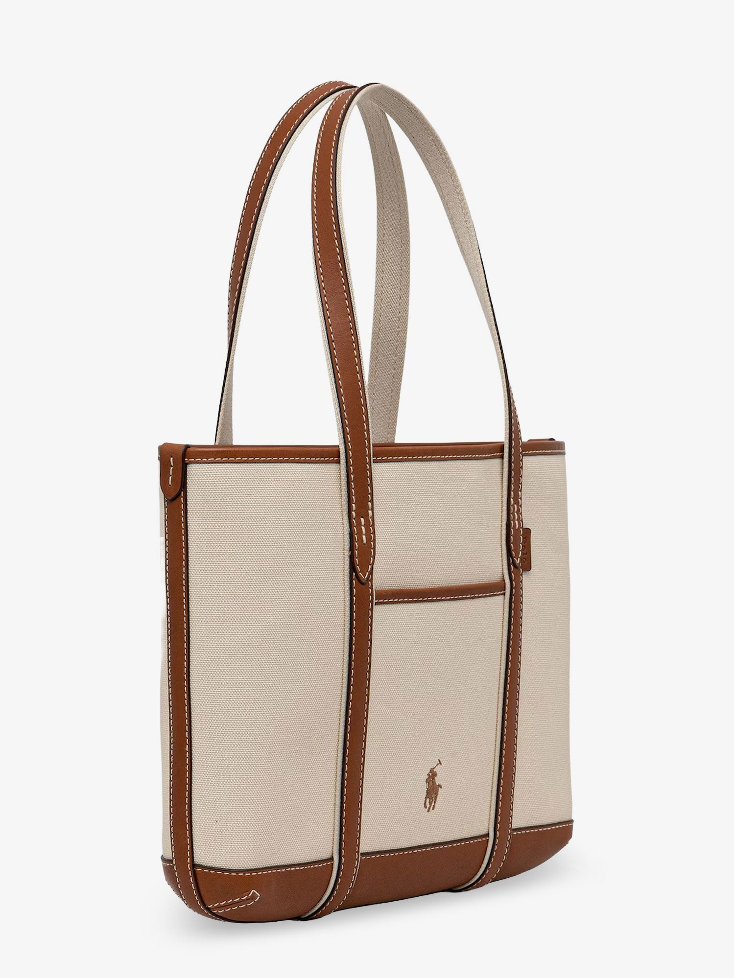 Polo Ralph Lauren canvas shoulder bag, interior view showing zip pocket