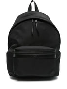 CITY BACKPACK MADE OF ECONYL®, SOFT LEATHER AND NYLON Saint Laurent BLACK UNI