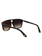 Havana acetate square sunglasses BRIANNA-02 by Tom Ford, folded view