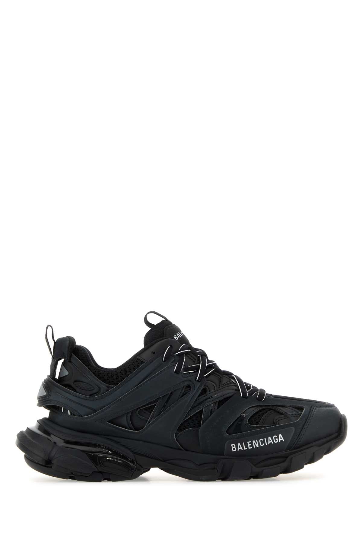 BLACK MESH AND RUBBER TRACK SNEAKERS Balenciaga BLACK 35