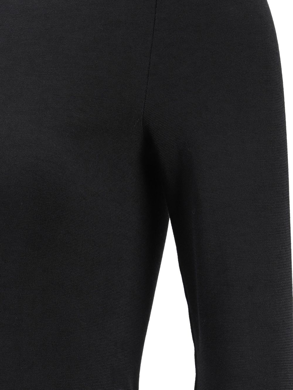 Black Wolford Cordoba top with straight hem, side view