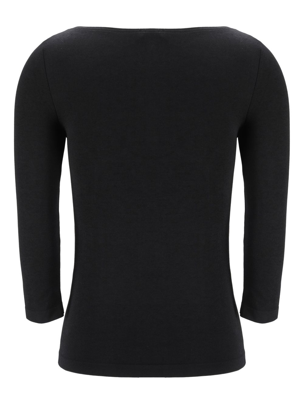 Black Wolford Cordoba long sleeve top, back view detail