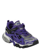 Purple grey black Balenciaga Track 2 sneakers, front angle view
