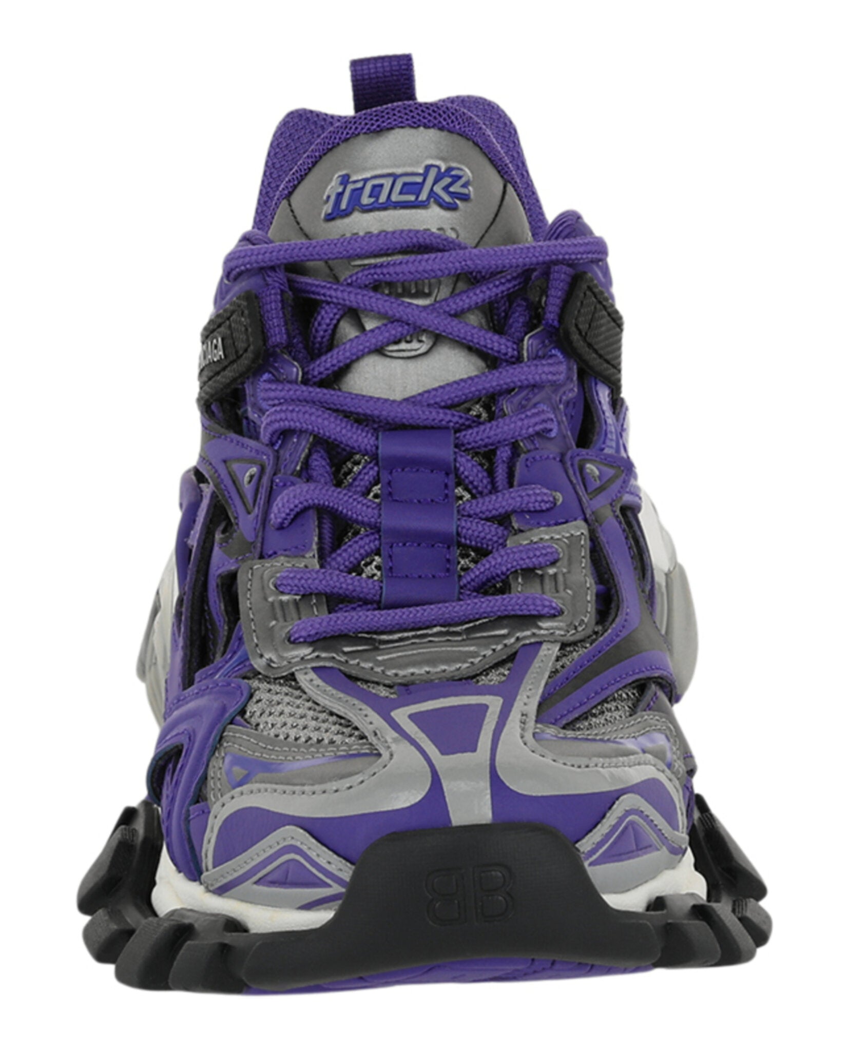 Multicolor Balenciaga low-top sneakers with lace-up closure, top view