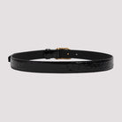 BLACK LEATHER BB BELT Balenciaga