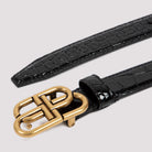 BLACK LEATHER BB BELT Balenciaga