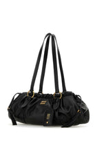 BLACK LEATHER JOIE SHOULDER BAG Miu Miu