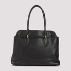 BLACK NAPPA LEATHER AVENTURE SHOPPING BAG Miu Miu