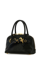 BLACK LEATHER MINI AVENTURE HANDBAG Miu Miu