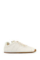 WHITE LEATHER PLUME SNEAKERS Miu Miu