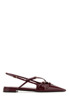 BURGUNDY LEATHER BALLERINAS Miu Miu BURGUNDY 36