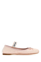 LIGHT PINK SATIN BALLERINAS Miu Miu PINK 36