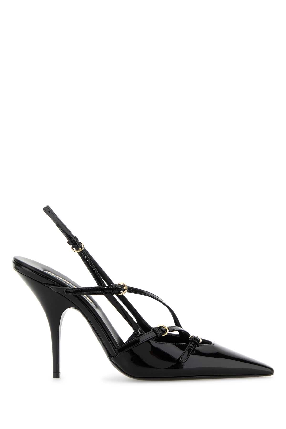 BLACK LEATHER PUMPS Miu Miu BLACK 37