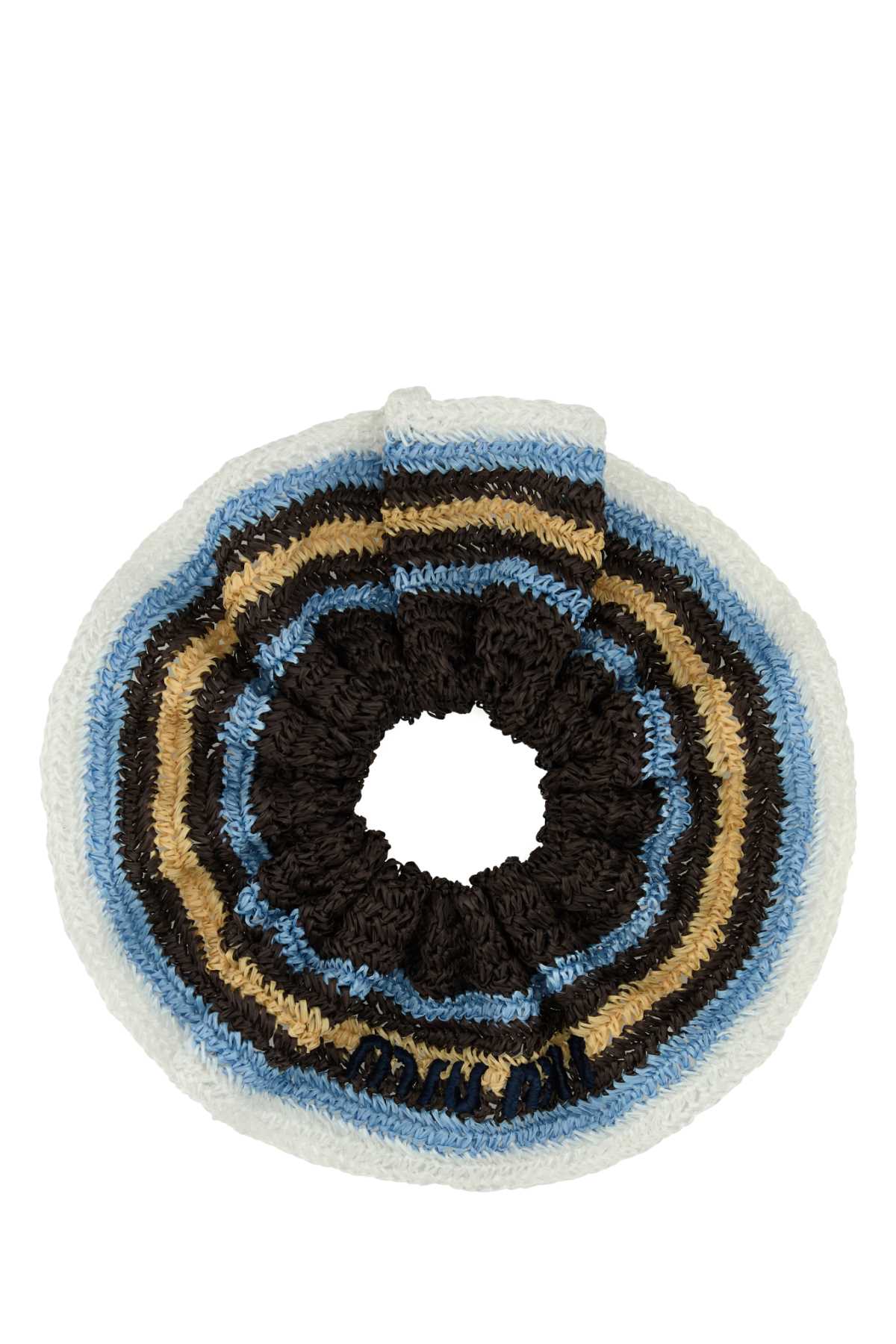 COTTON SCRUNCHIE Miu Miu BROWN UNICA