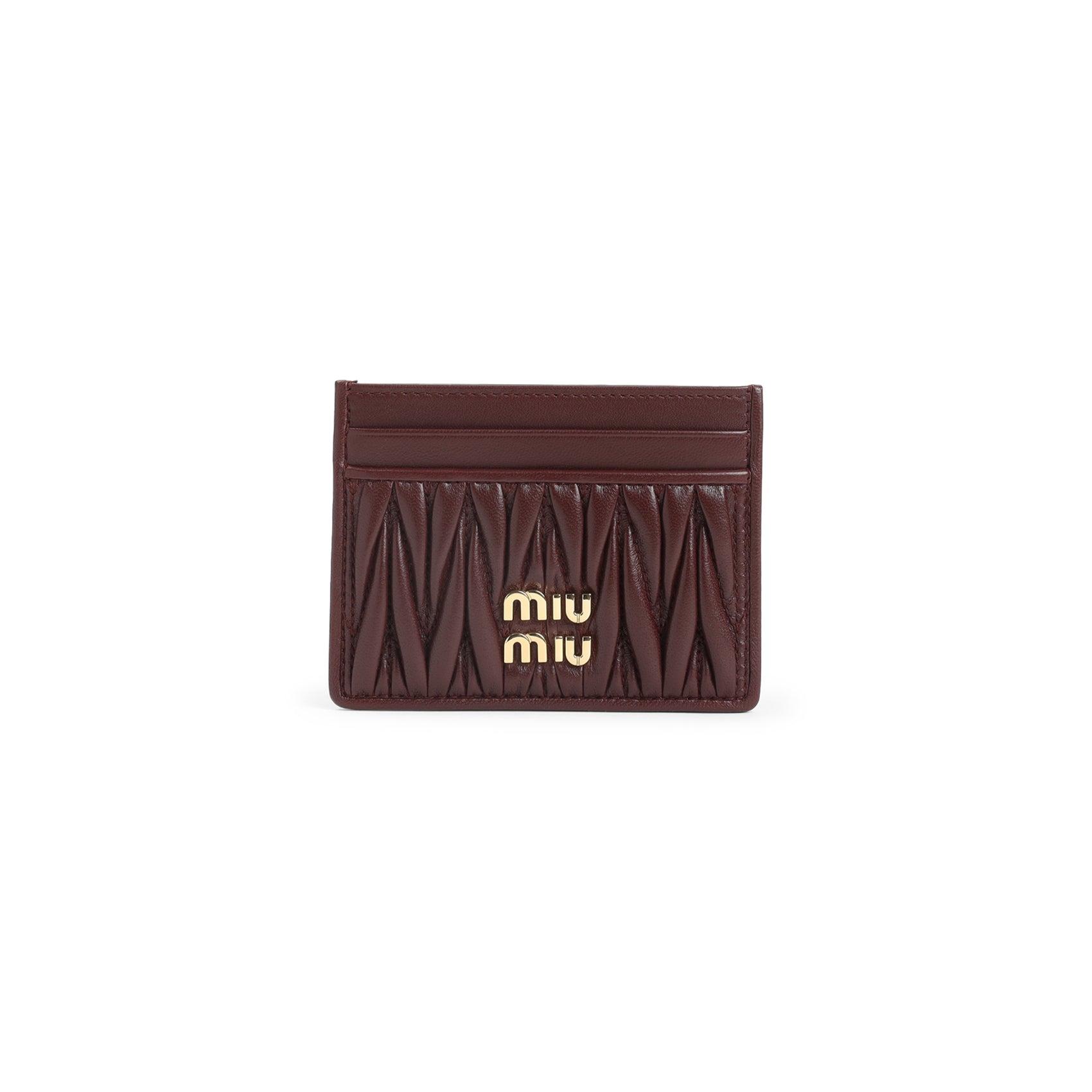 LAMB LEATHER CARDHOLDER Miu Miu RED UNICA