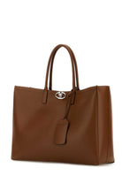 BROWN LEATHER VLOGO SHOPPING BAG Valentino Garavani