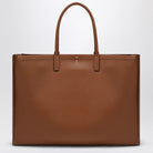 BROWN LEATHER VLOGO SHOPPING BAG Valentino Garavani