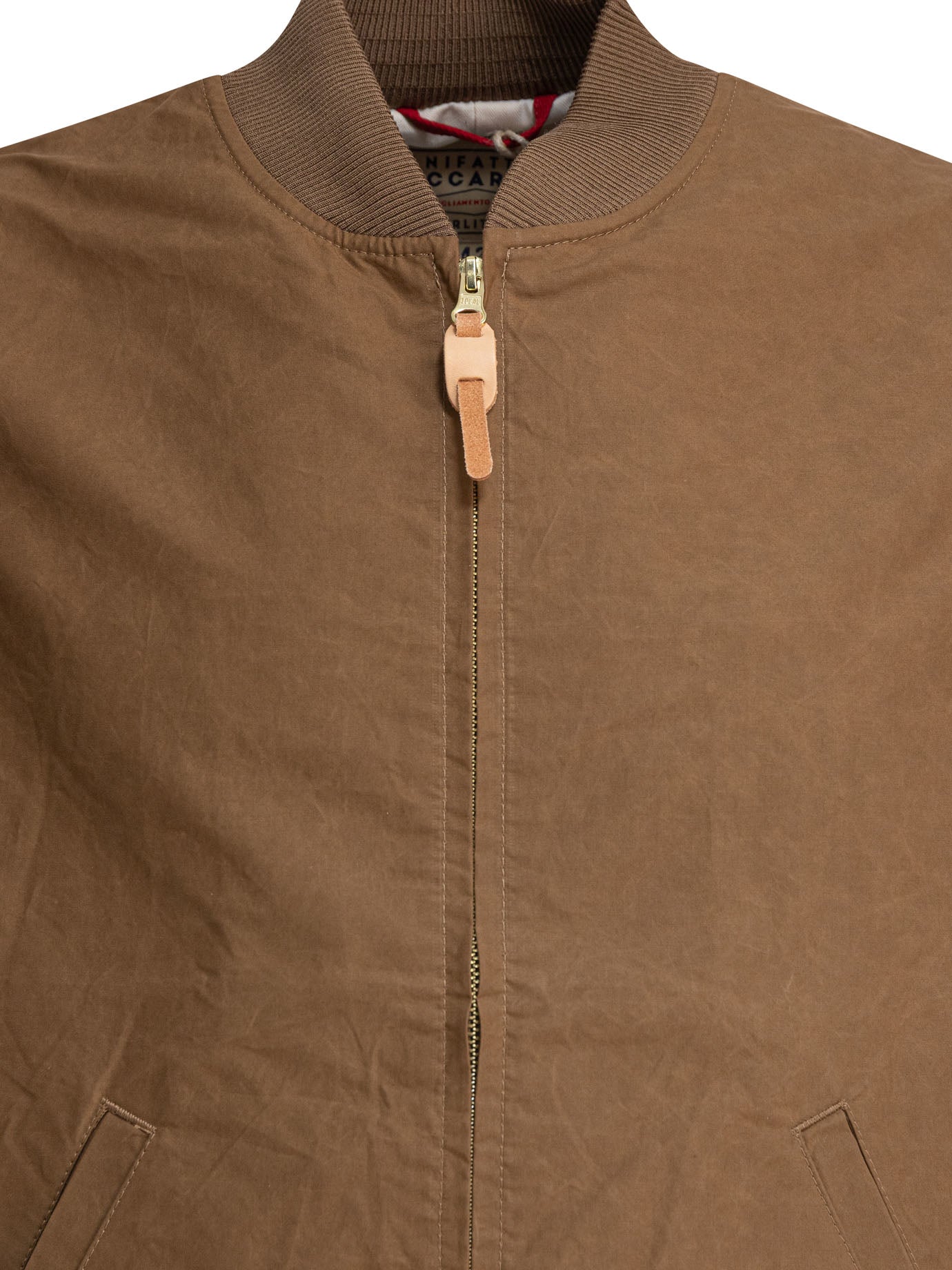 BROWN COTTON JACKET MANIFATTURA CECCARELLI