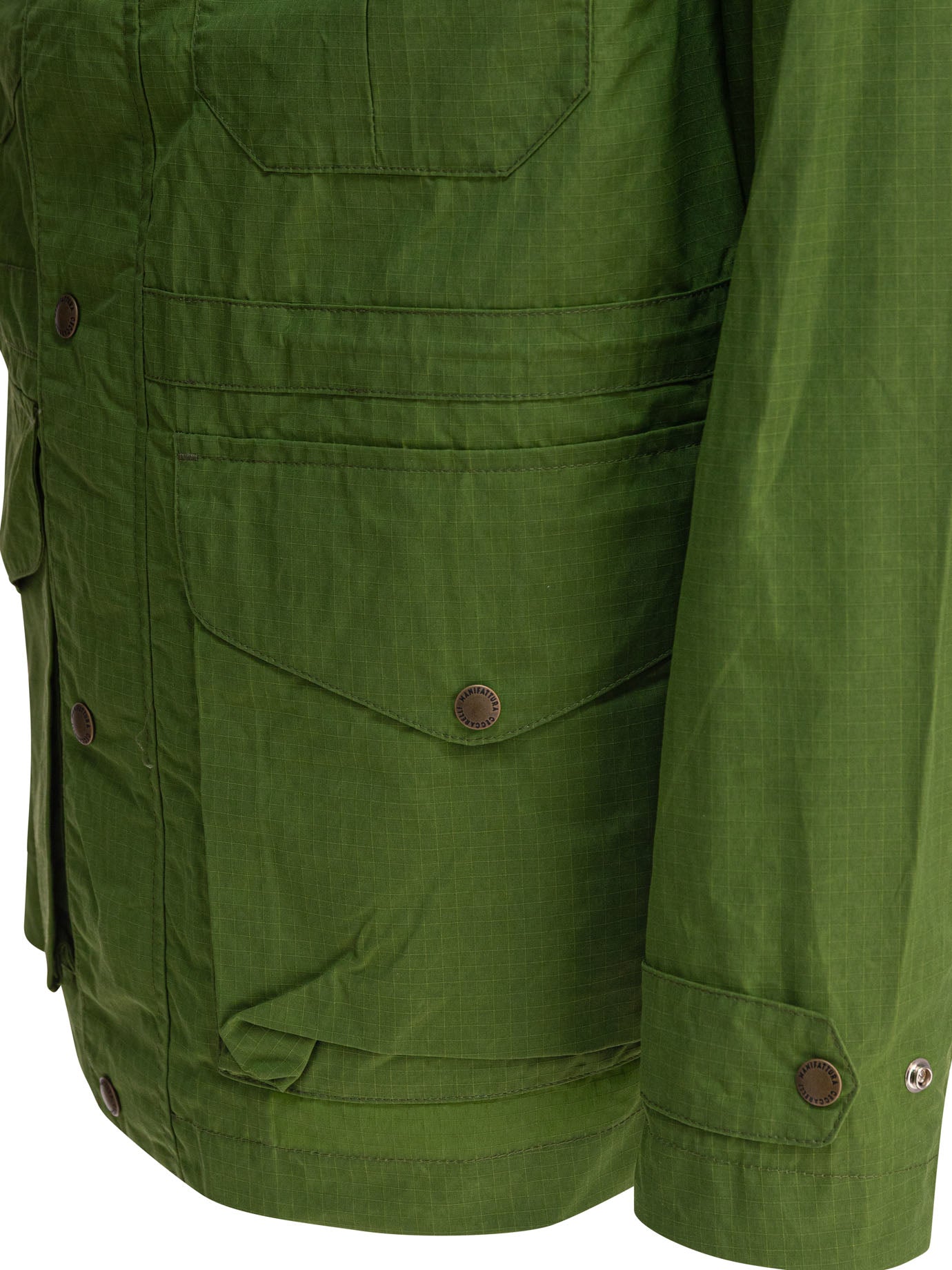 GREEN COTTON JACKET MANIFATTURA CECCARELLI