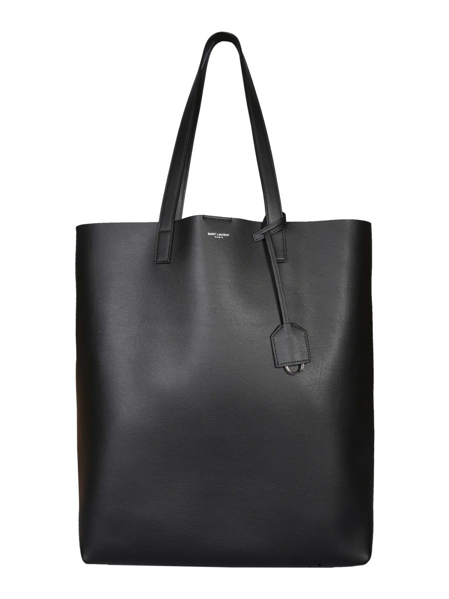 Black calf leather Bold shoulder bag by Saint Laurent, side angle