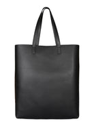 Black calf leather Bold shoulder bag by Saint Laurent, back view