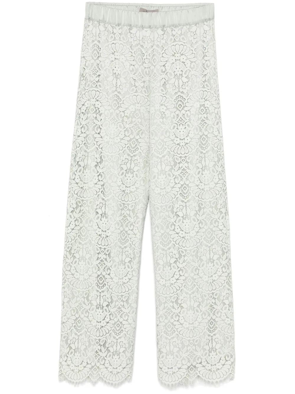 WHITE VISCOSA CLOTHING TROUSERS D.EXTERIOR WHITE 46