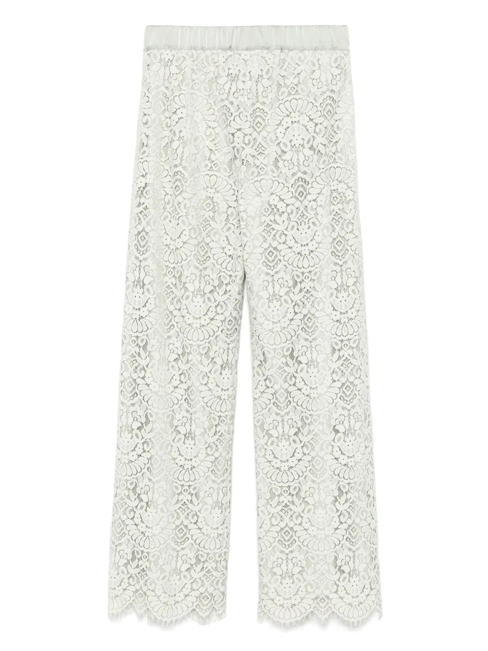WHITE VISCOSA CLOTHING TROUSERS D.EXTERIOR