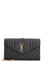 MONOGRAM LEATHER WALLET ON CHAIN Saint Laurent black TU