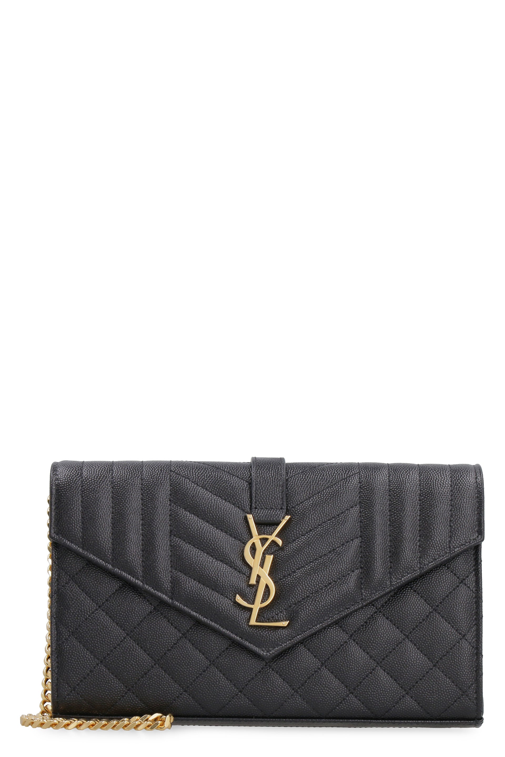 MONOGRAM LEATHER WALLET ON CHAIN Saint Laurent black TU