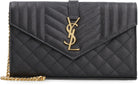 MONOGRAM LEATHER WALLET ON CHAIN Saint Laurent
