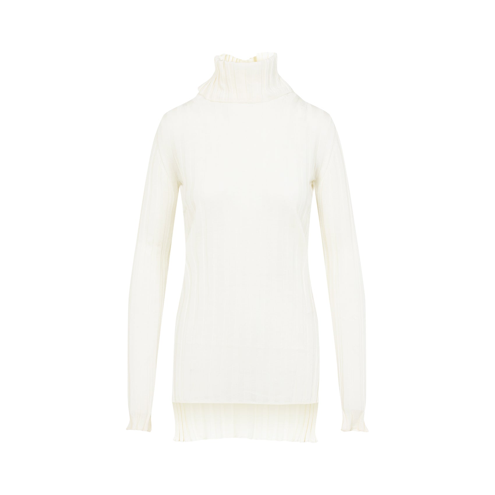 TURTLE NECK UNDERPINNING PULLOVER CARVEN WHITE XS