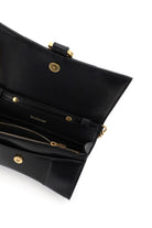 BLACK LEATHER HOURGLASS CLUTCH Balenciaga