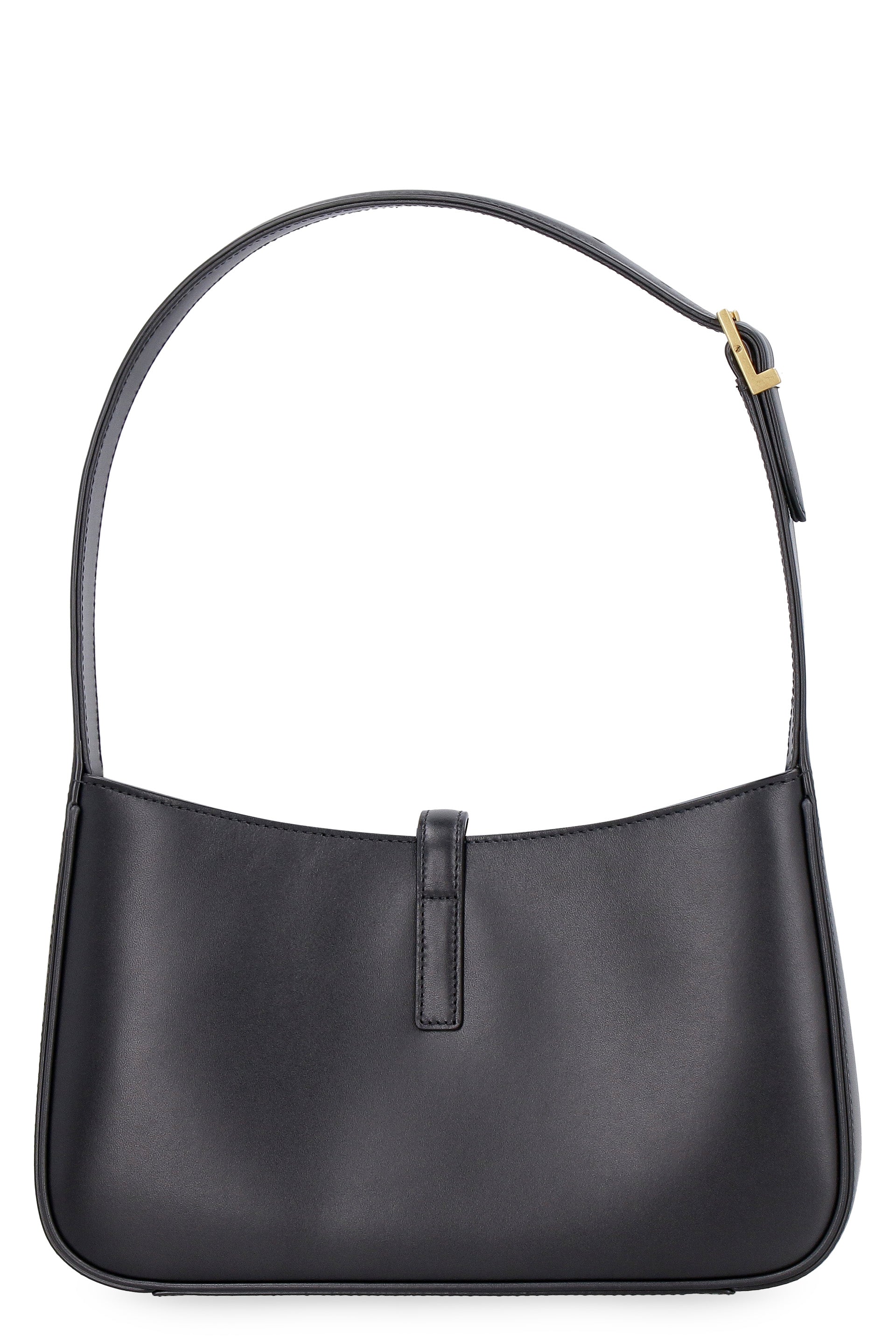 Saint Laurent Le 5 à 7 bag showing aged gold-tone hardware detail