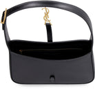 Black leather Le 5 à 7 shoulder bag with adjustable handle, top view