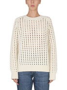 MAGLIA TRAFORATA Bottega Veneta WHITE XS