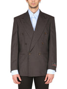 DOUBLEBREASTED JACKET Gucci BROWN 48