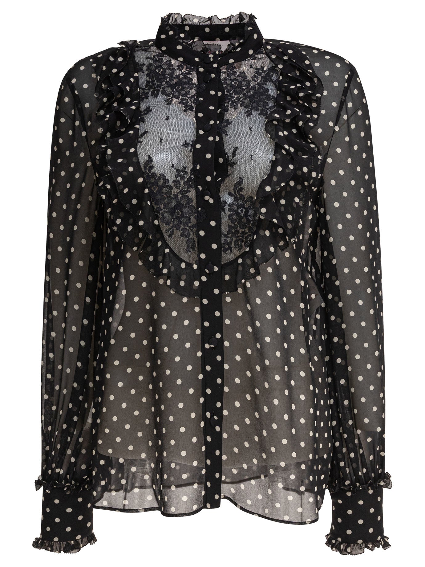 BLACK SILK SHIRT Valentino BLACK 40