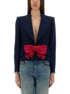 NAVY BLUE VISCOSE BLAZER Valentino Garavani BLUE 42