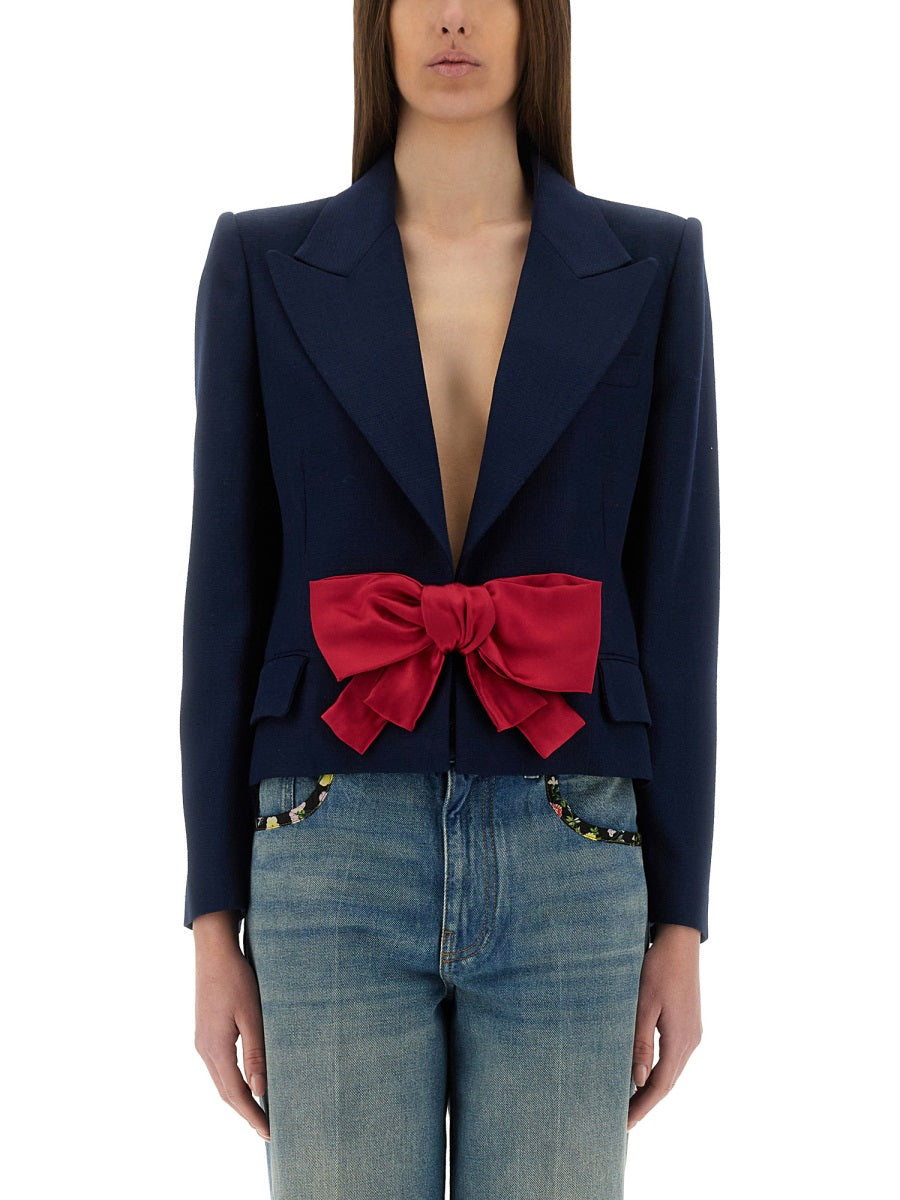 NAVY BLUE VISCOSE BLAZER Valentino Garavani BLUE 42