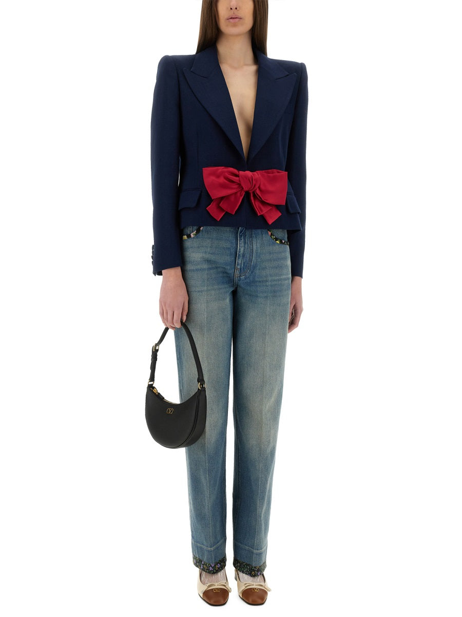 NAVY BLUE VISCOSE BLAZER Valentino Garavani