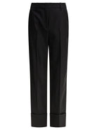 BLACK WOOL TROUSERS Valentino BLACK 44
