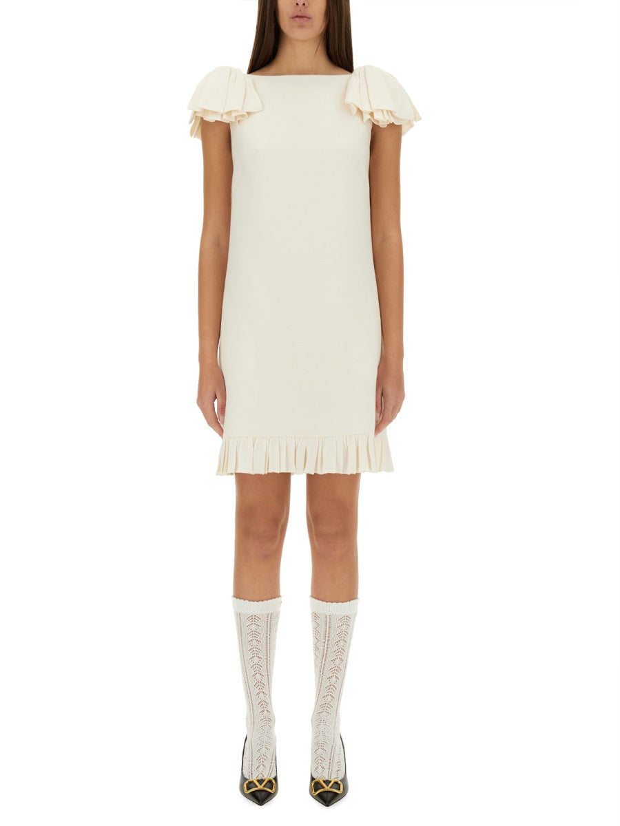 IVORY WOOL BLEND DRESS Valentino Garavani WHITE 40