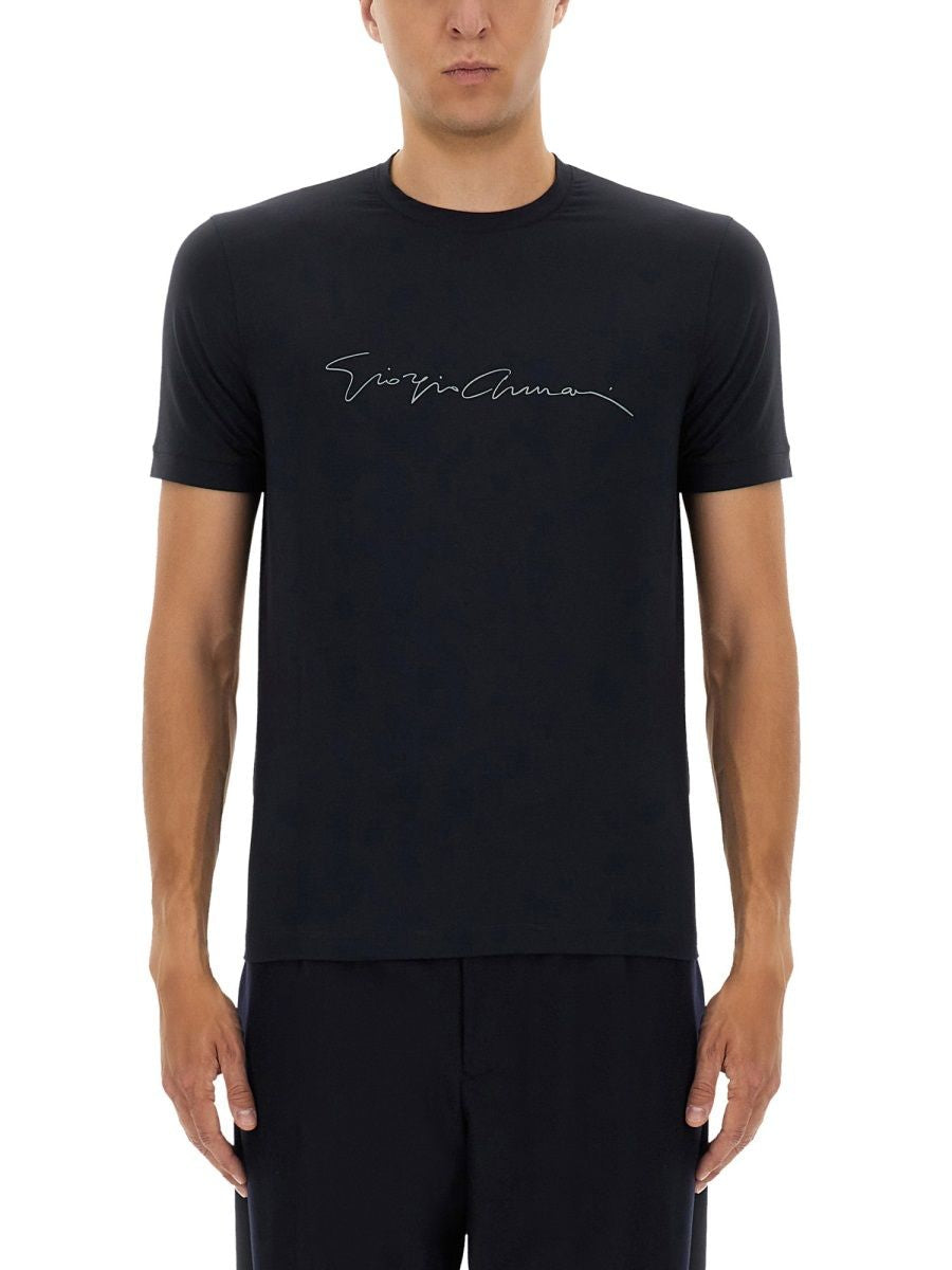 SIGNATURE LOGO TSHIRT Giorgio Armani BLUE 52